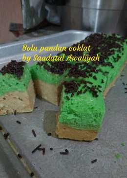 Bolu Pandan Coklat Kukus