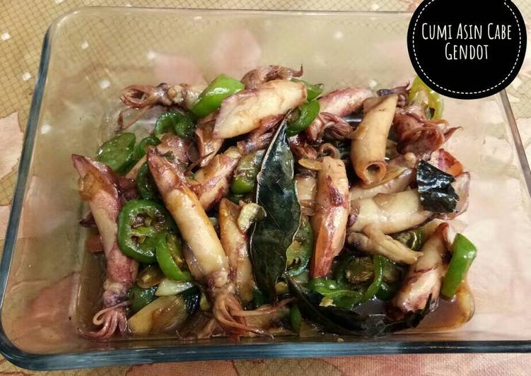 gambar untuk resep Cumi asin cabe gendot