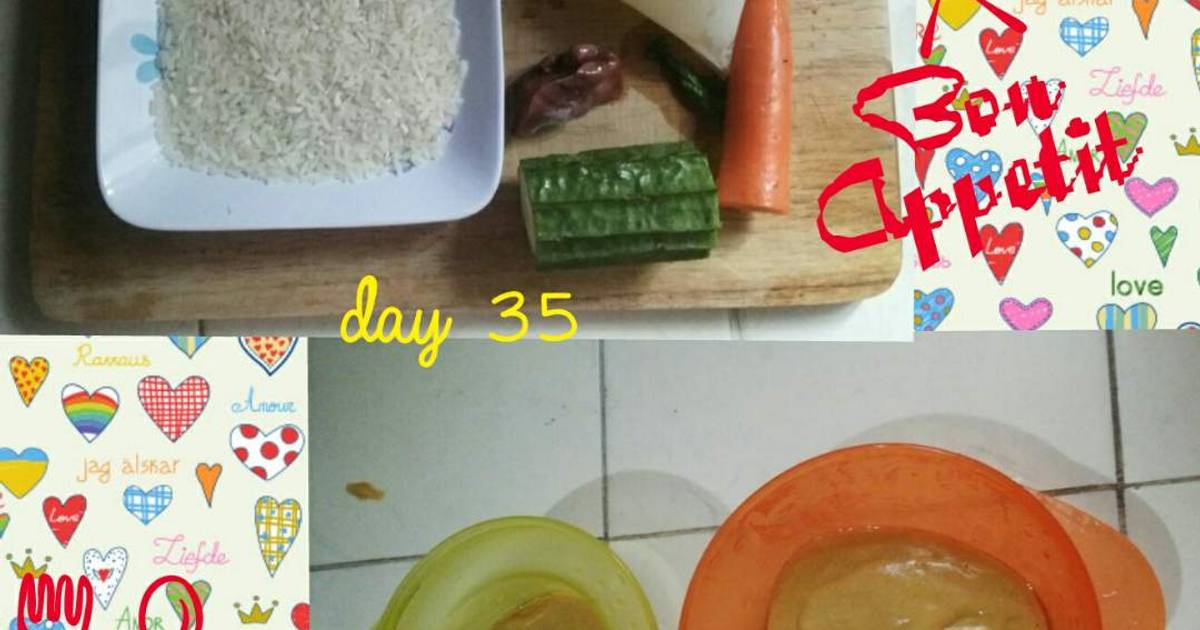 Resep Bubur beras putih ati ayam (MPASI) oleh Elizabeth 