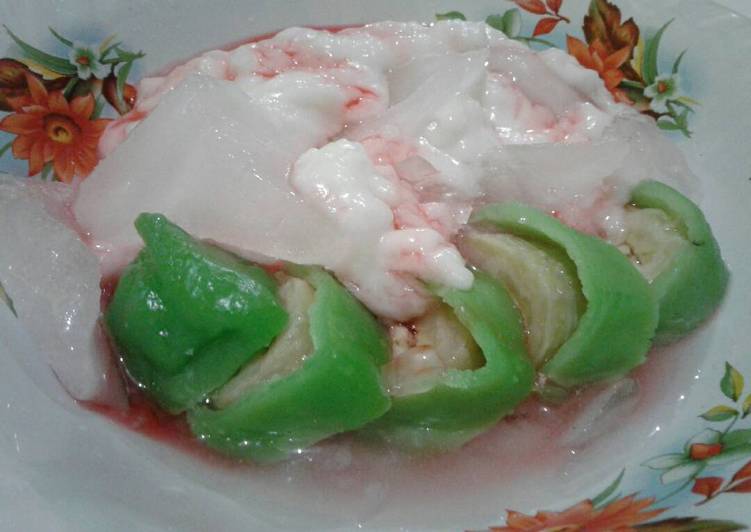 resep masakan Es pisang ijo