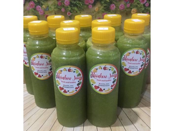 resep makanan Diet Juice Mango Kailan Pear Lemon