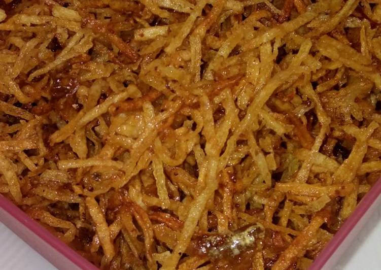 resep Kentang Mustofa/kering kentang serut