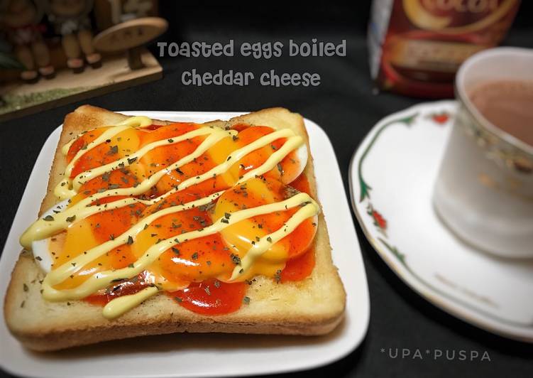 gambar untuk cara membuat Niiyama Simple breakfast (roasted bread boiled egg cheddar cheese)