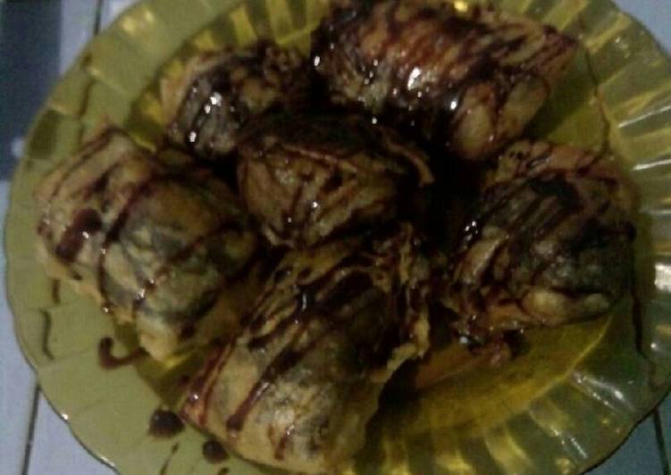 resep Pisang coklat lumer