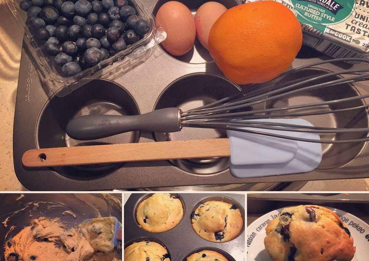 gambar untuk cara membuat Blueberry muffins