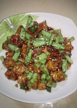 Oseng Tempe Buncis Pedas Saus Teriyaki