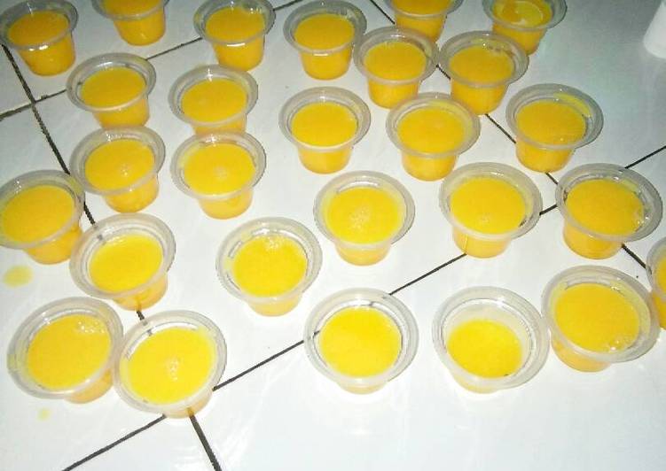 resep lengkap untuk Agar agar sirup abc orange