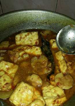 Semur jengkol tahu pedas