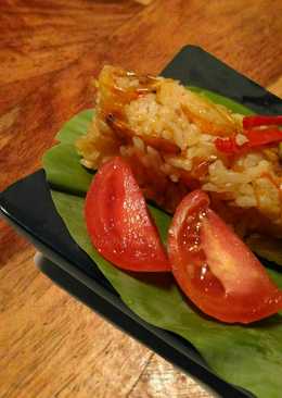 Nasi Bakar Udang kering