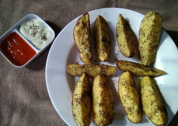 resep masakan Baked Garlic Parmesan Red Potato Wedges (PR_masakankentang)