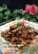 Tumis ayam tempe cabai hijau