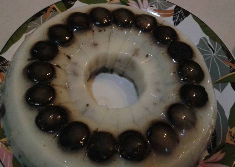 gambar untuk resep makanan simple puding oreo with puding susu nutrijell