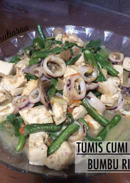 Tumis cumi tahu bumbu rica rica