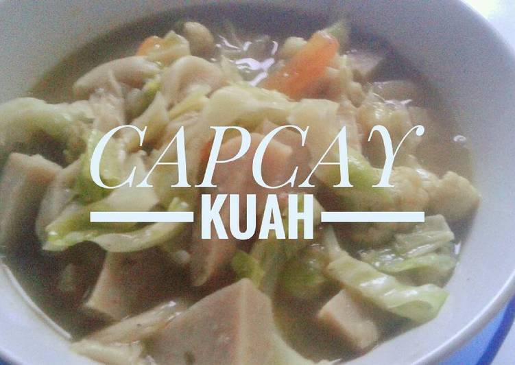 cara membuat Capcay kuah baso sapi