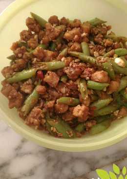 Oseng buncis tempe telur asin