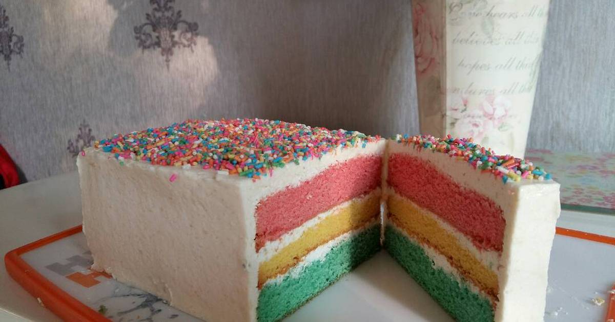 Resep Rainbow cake