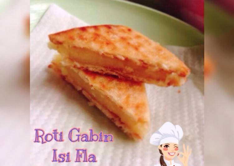 cara membuat Roti gabin isi fla