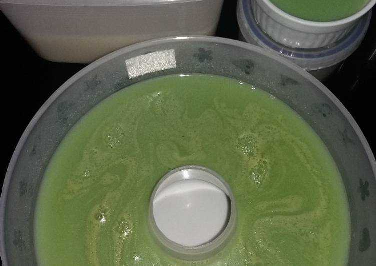 Resep Greentea Puding & Fla Vanila By Desrina Arfiani