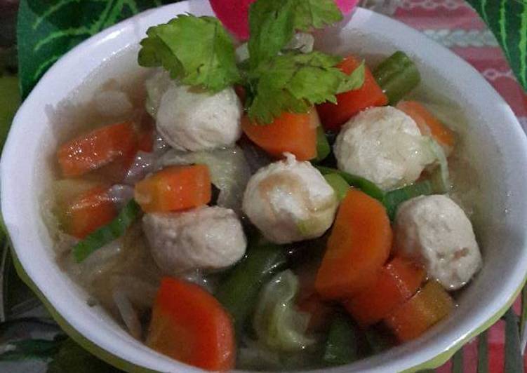 resep lengkap untuk Sop kreni/bakso ayam pacitan sederhana dan segerrr