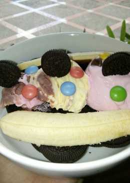 Es Cream Pisang Oreo(Banana Split)