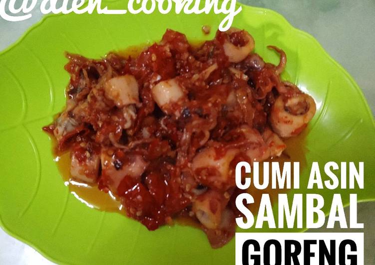 gambar untuk cara membuat Cumi Asin sambel goreng