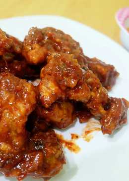 Fire Chicken ala Richeese with Cheese Sauce (Ayam Pedas)