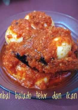 Sambal balado telur dan ikan cue