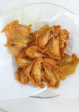 Peyek kepala udang krispi