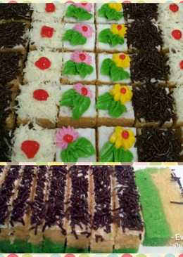 Brownis singkong pandan