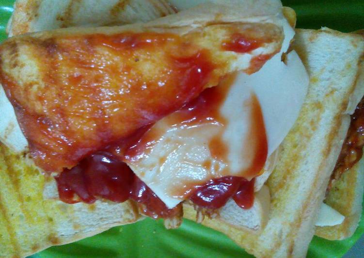 bahan dan cara membuat Burger Tempe Roti Tawar