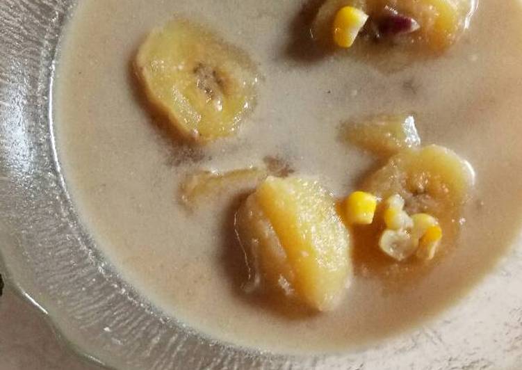 resep lengkap untuk Kolak pisang jagung