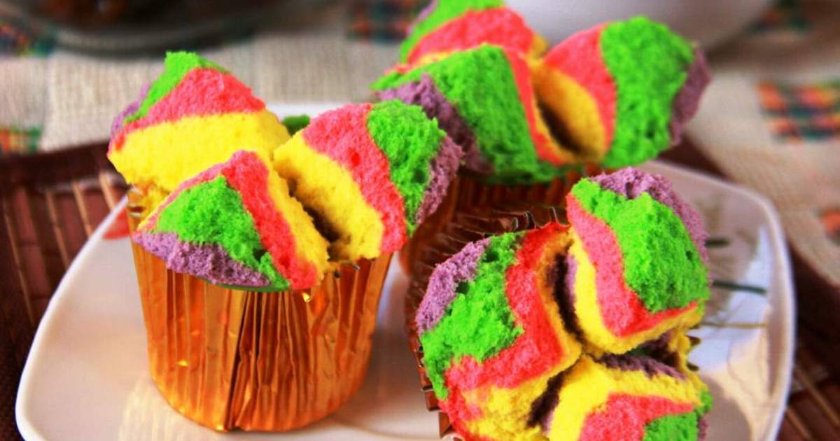 Resep Bolu Kukus Pelangi Resep Bolu Kukus Pelangi