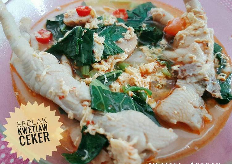 resep makanan Seblak Kuah Kwatiaw Ceker Pedas