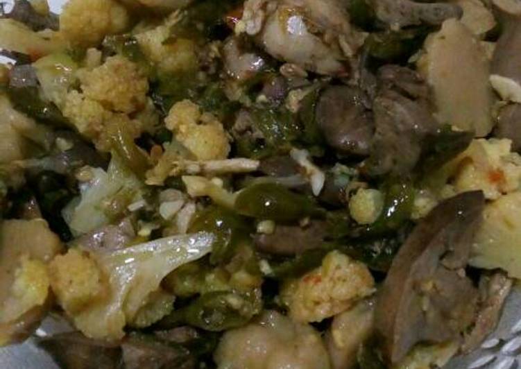 Resep Oseng ati ampela kembang kol Kiriman dari dputrisuryandini