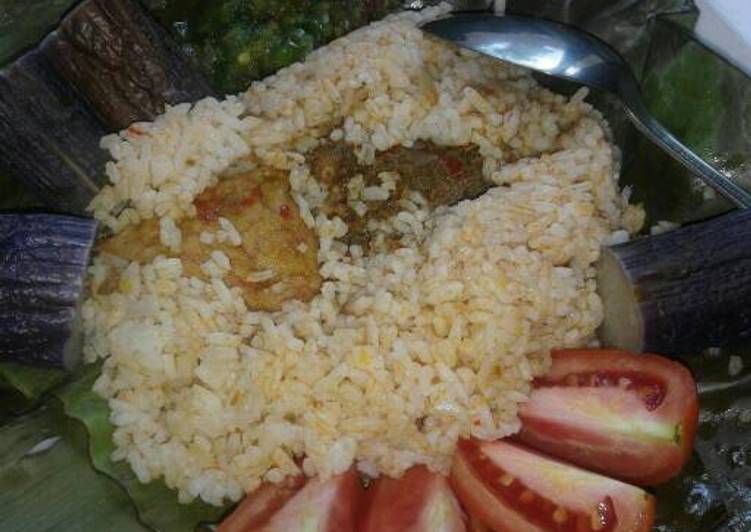 resep makanan Nasi bakar rendang