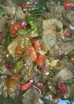 Tumis daging sapi kecap rawit