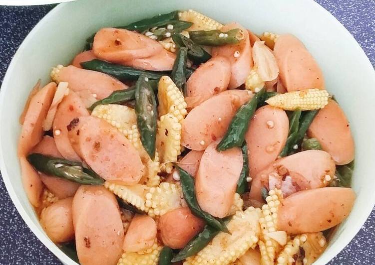 resep makanan Oseng Soleng Sosis