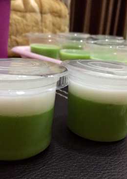 Puding pandan fla santan praktis (nutrijel)