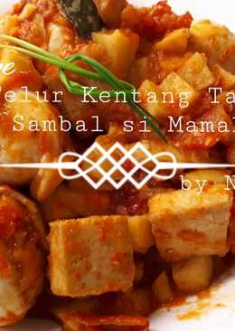 Telur Kentang Tahu sambal si mamak