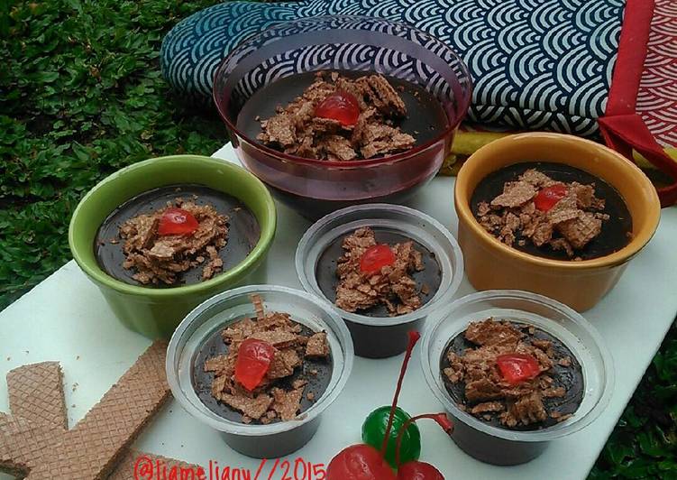 resep lengkap untuk Silky Chocolate Pudding