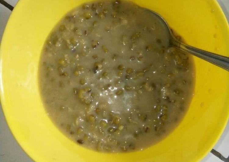 gambar untuk cara membuat Bubur kacang ijo no ketan item