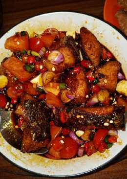 Ikan simba sambal kecap ala mamah Cantik