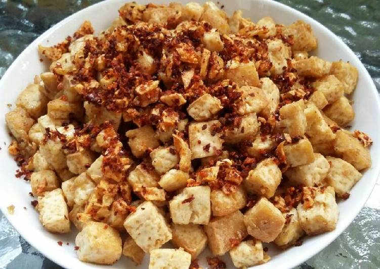 gambar untuk resep Tahu sutra spicy garlic ala bunda jkb