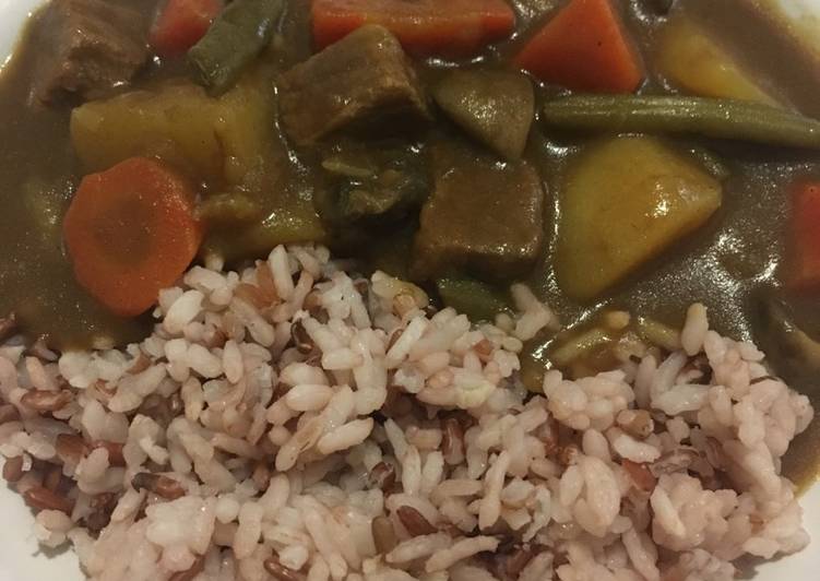 resep masakan Beef & Vegetable Japanese Curry Rice