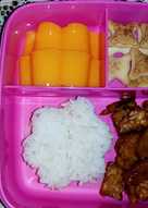 Tempe+bakso kecap (bekal anak)