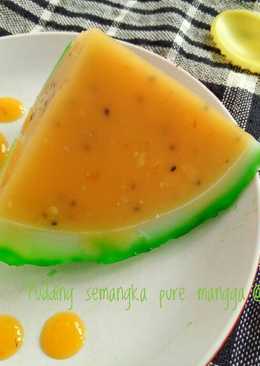 Pudding semangka kuning pure mangga