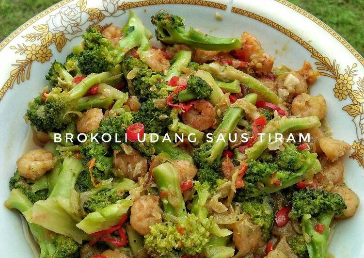 resep makanan Brokoli Udang Saus Tiram