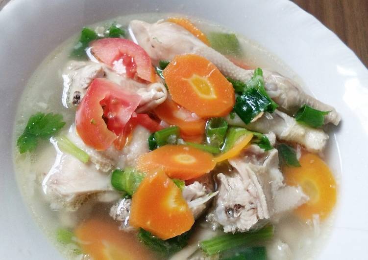 bahan dan cara membuat Sop Ayam Klaten ala Pak Min