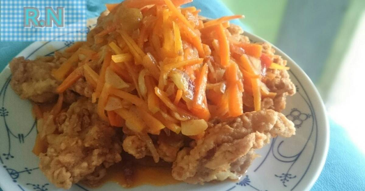 Resep Ayam Goreng Tepung Asam Manis ala Rurien Noviesha