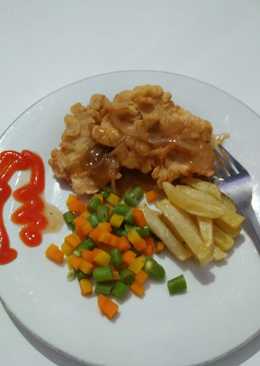 Crispy chicken steak